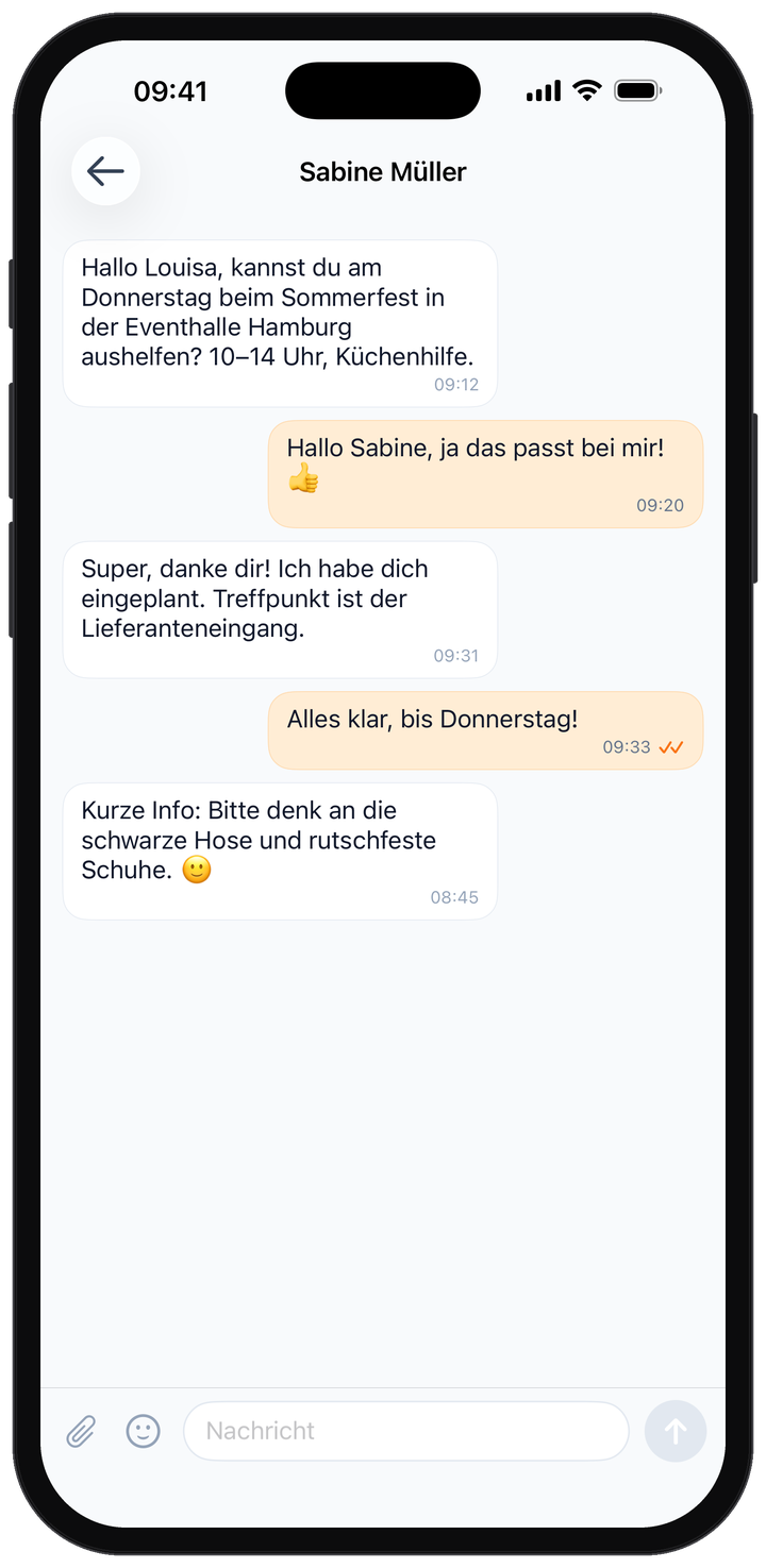 Fragen? Einfach schreiben.